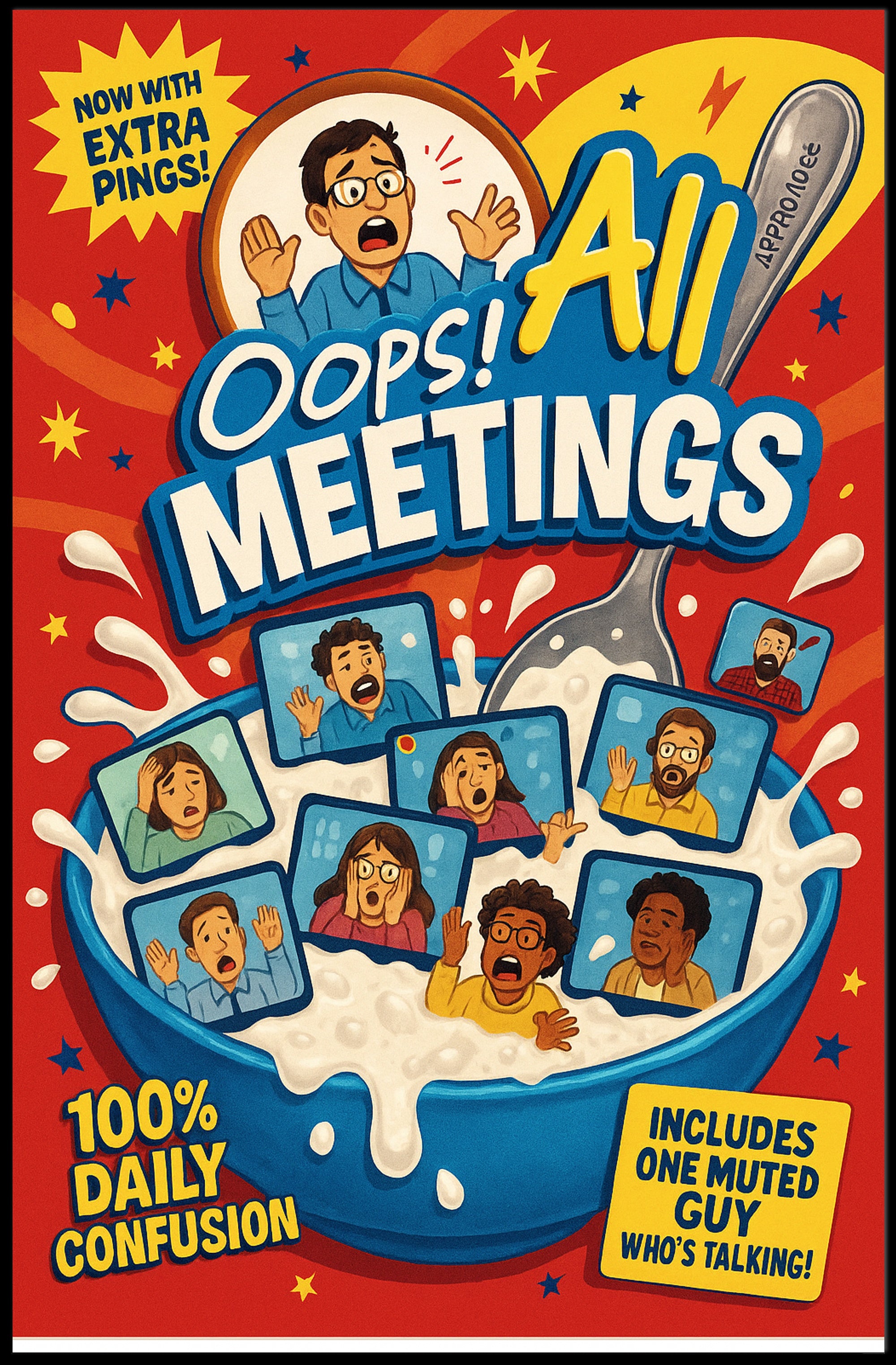 Oops! All Meetings Poster PosterGoat
