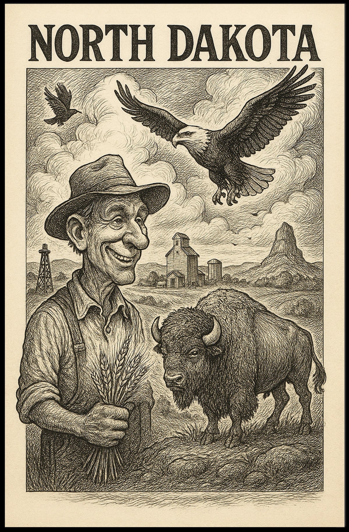 North Dakota Heritage Poster