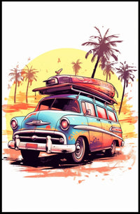 Retro Surf Adventure Poster