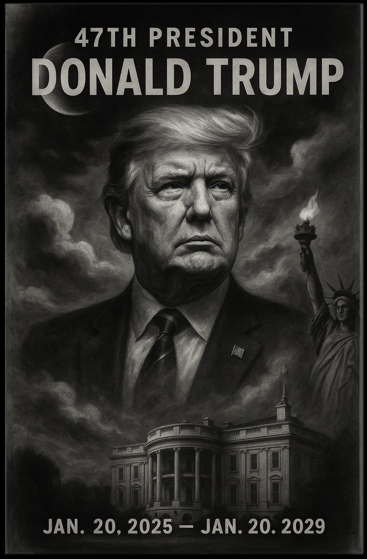 Trump 47th President Pop Art Patriot Poster