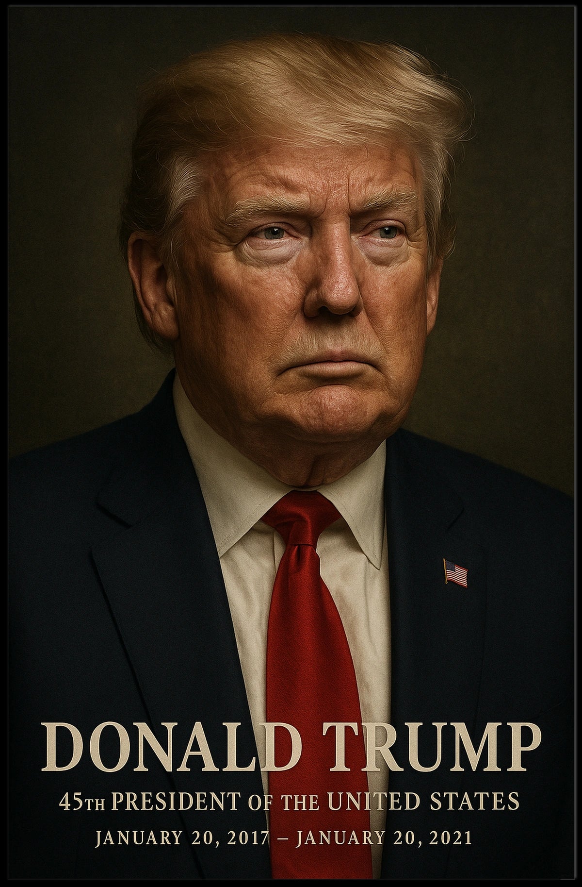 Donald Trump 45th President Poster Wall Art 18x24 Decor