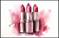 Lipstick Trio – A Splash of Color Poster