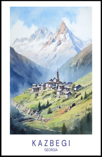 Kazbegi Scenic Beauty Travel Poster PosterGoat