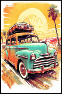 Vintage Road Trip Adventure Poster