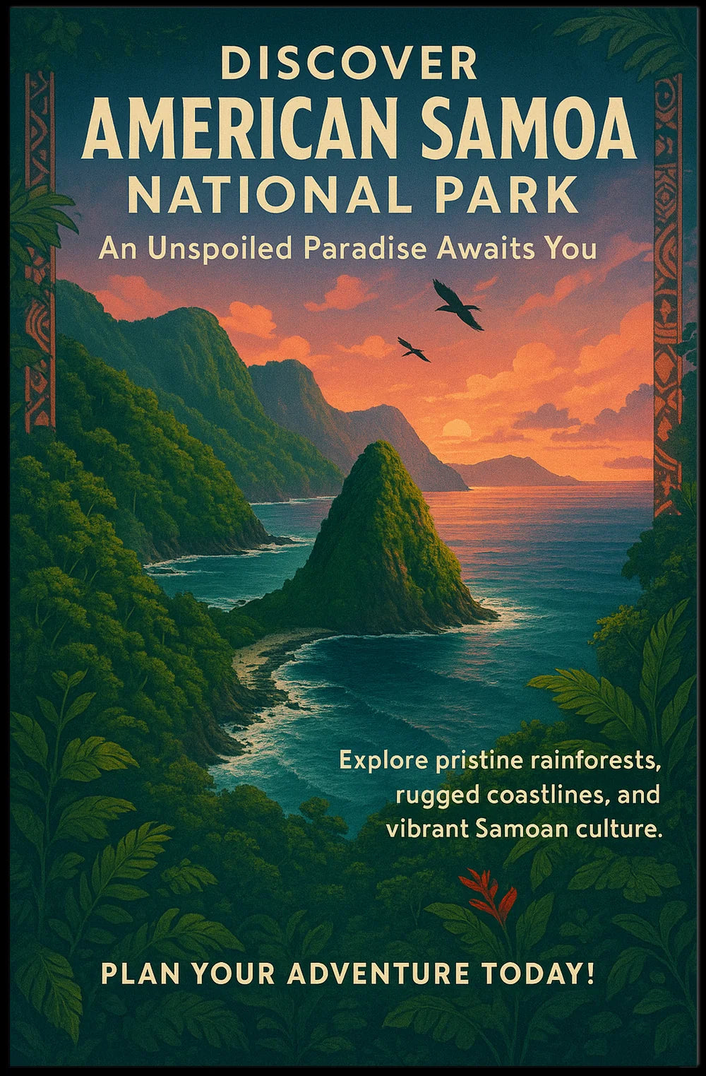 Discover American Samoa National Park Adventure Poster