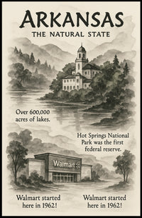 Arkansas The Natural State Poster