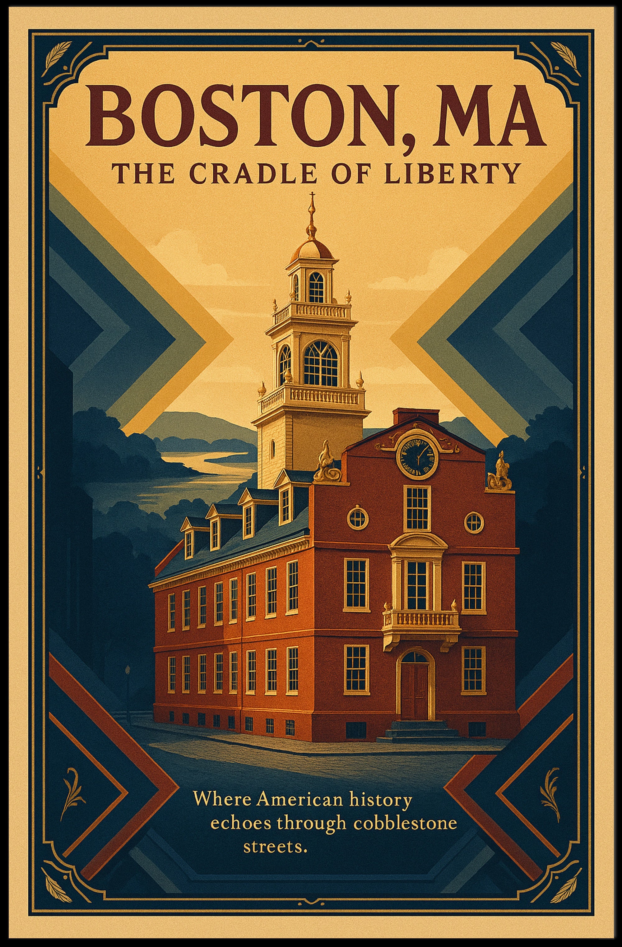 Boston Cradle of Liberty Urban or Cityscape Poster