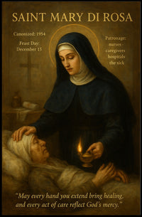 Saint Mary Di Rosa Inspirational Vintage Motivational or Quote Poster