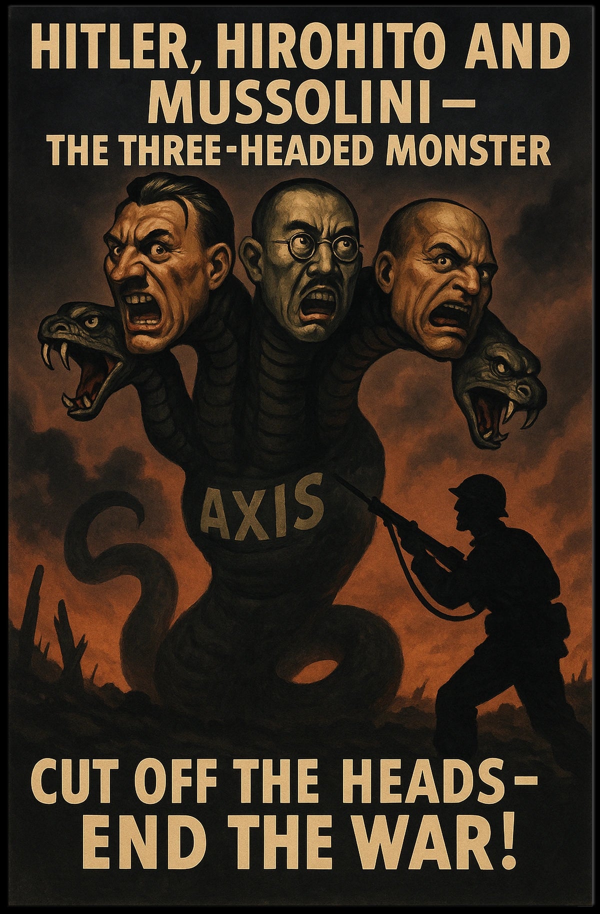The Three-Headed Monster Axis Powers Poster