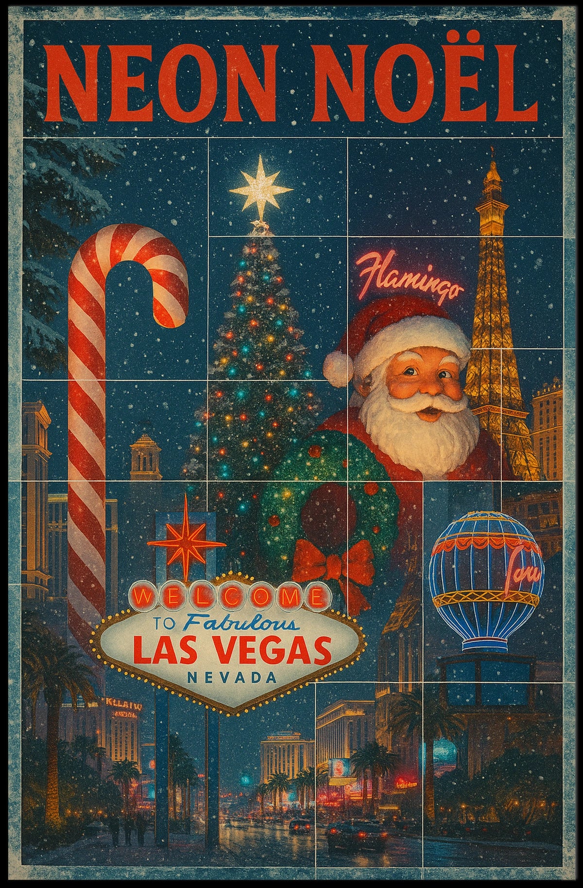 Neon Noƫl In Las Vegas Poster