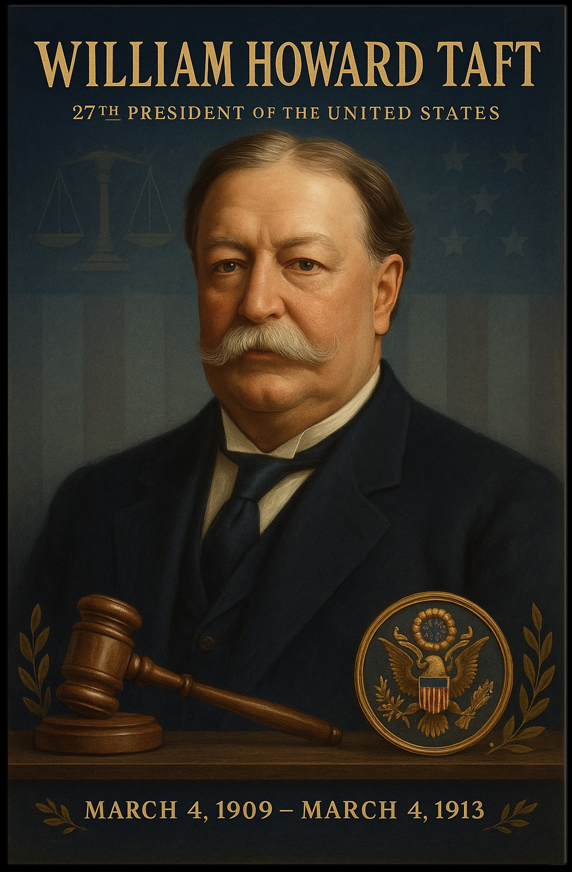 William Howard Taft 27Th President Poster