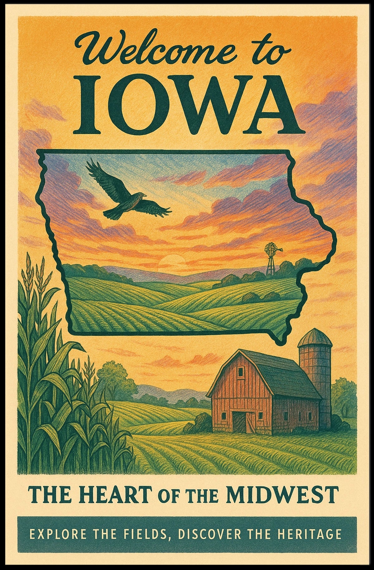 Welcome to Iowa Poster