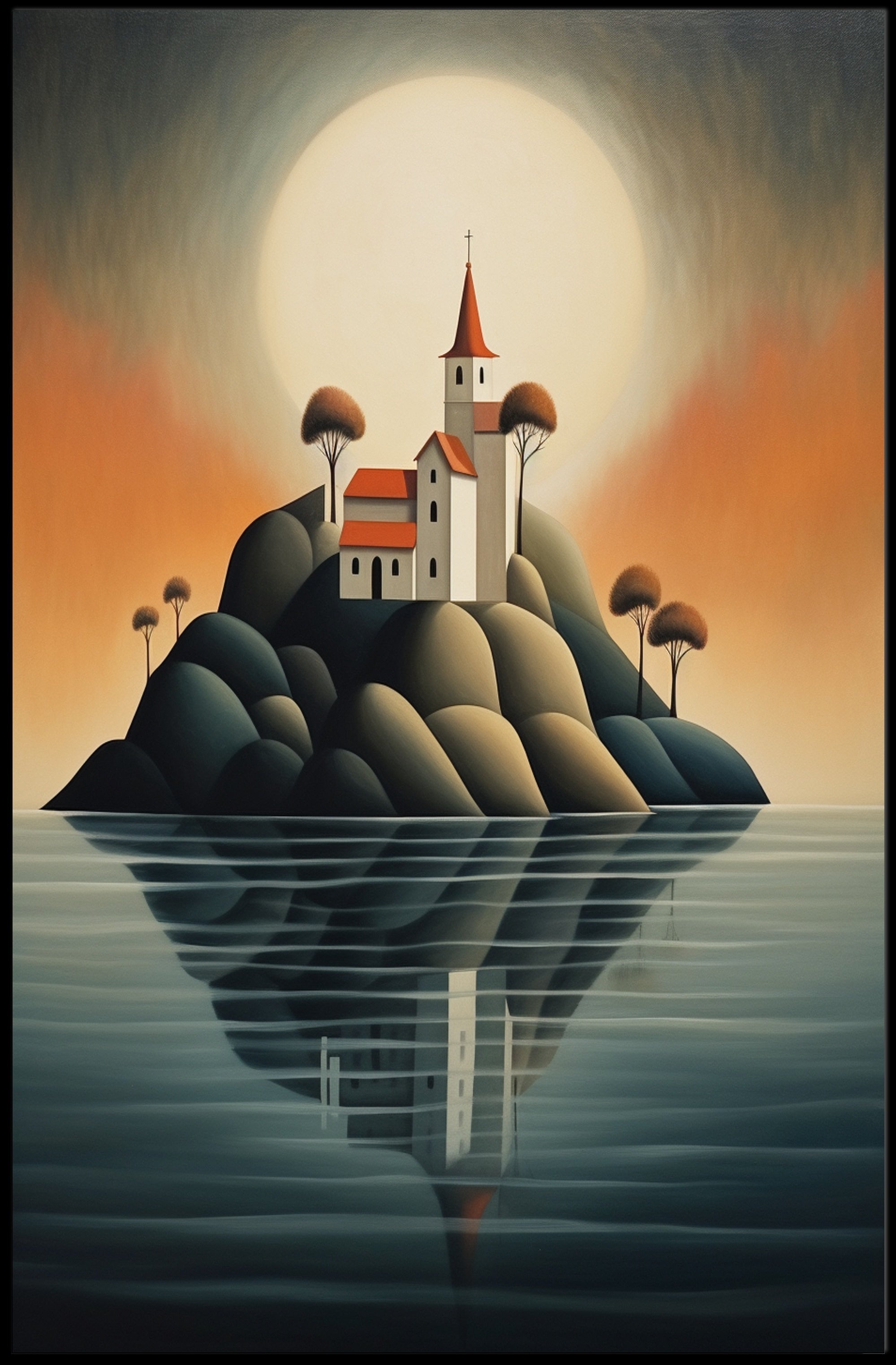 Enchanted Island Church Poster PosterGoat