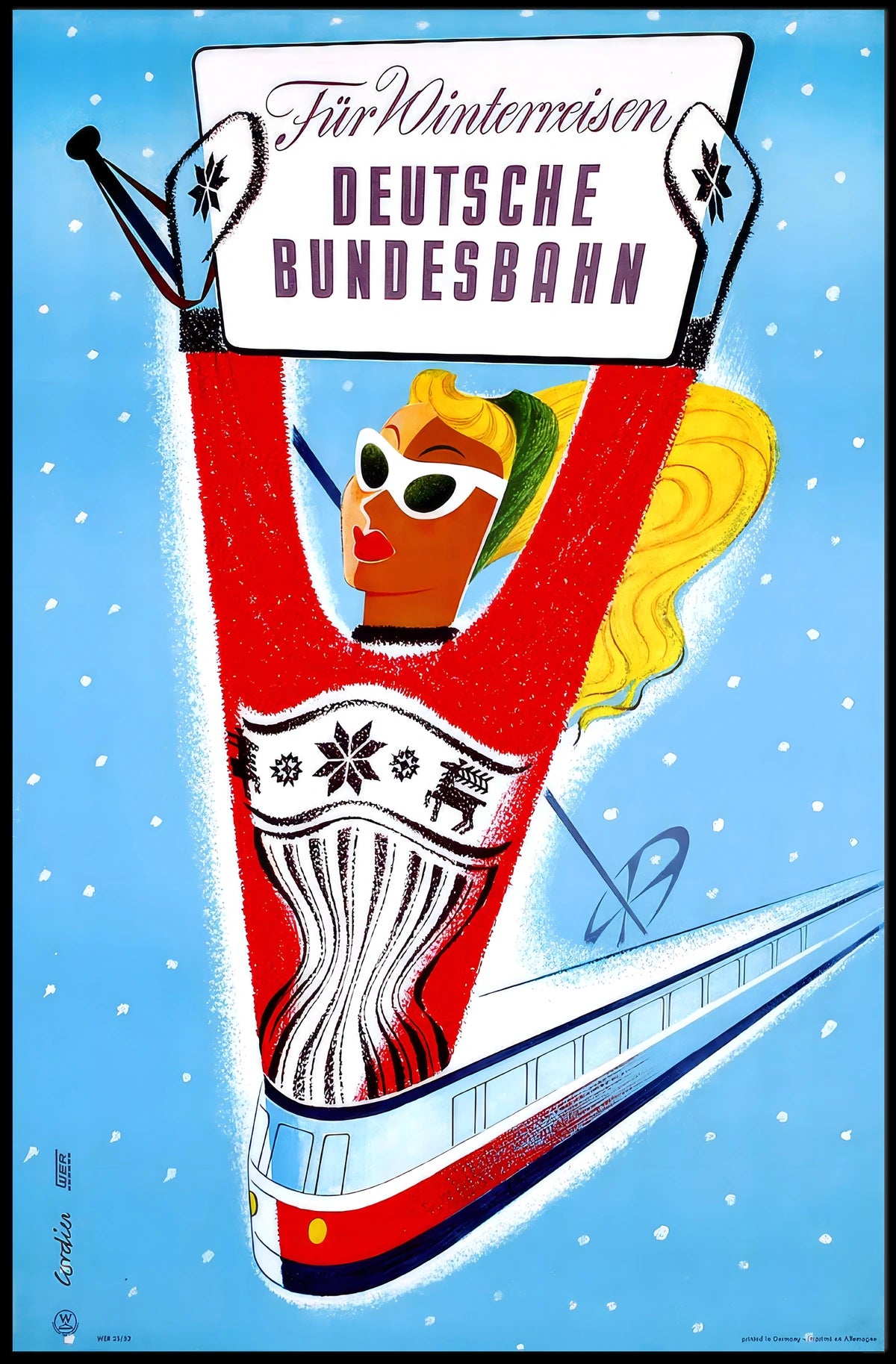Winter Travel With Deutsche Bundesbahn Poster