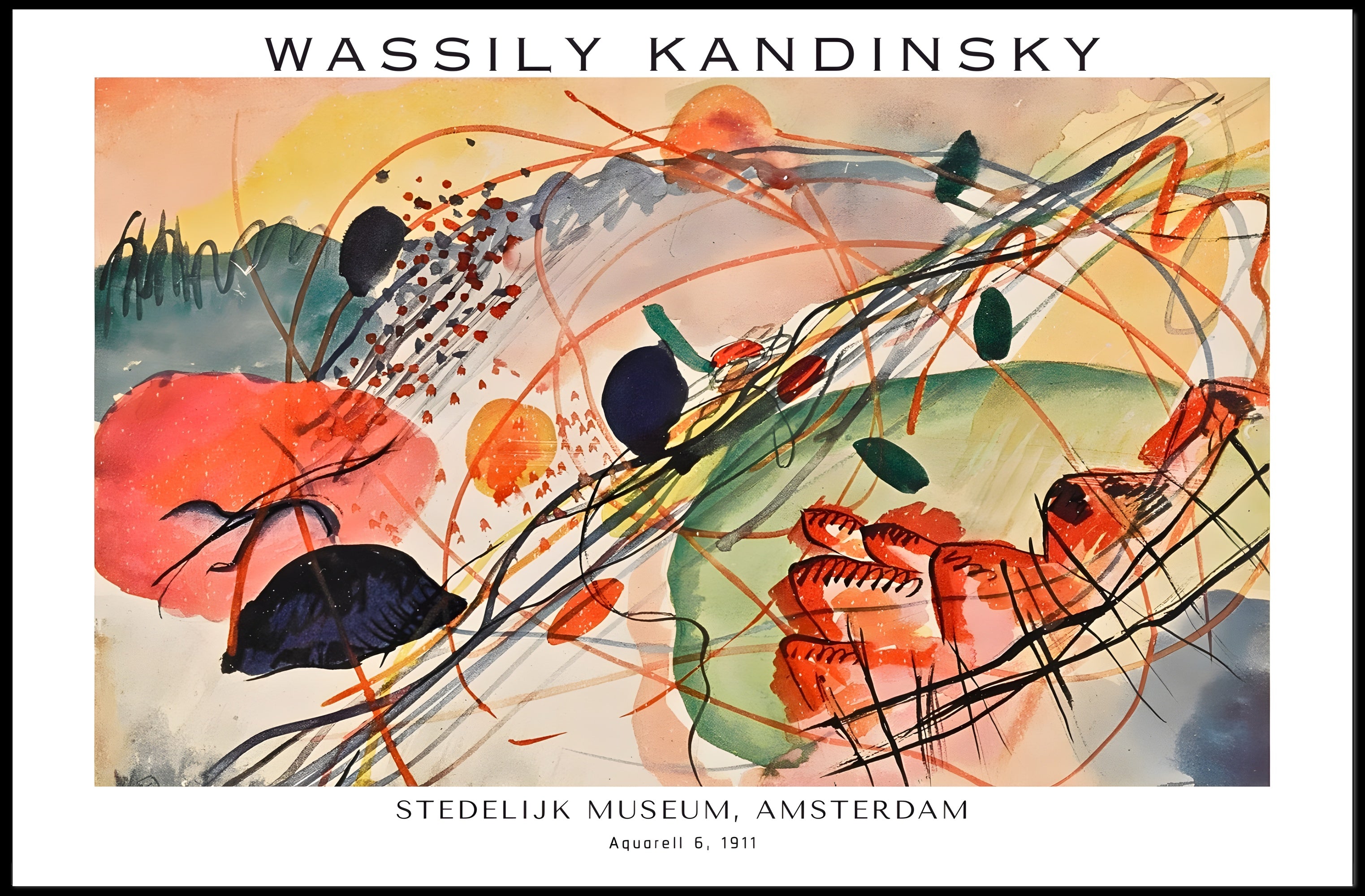 Wassily Kandinsky Aquarell 6 1911 Poster