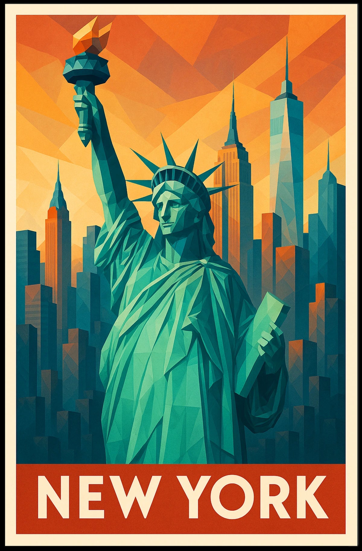 New York Iconic Skyline Poster
