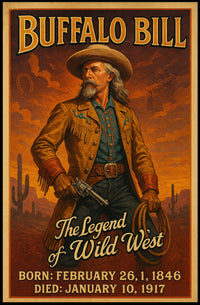 Rugged Wild West Legend: Historical or Presidential Poster