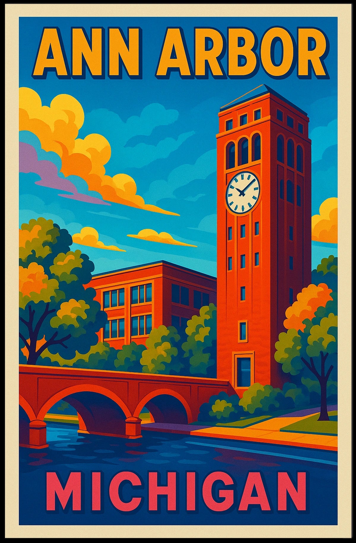 Ann Arbor, Michigan Poster