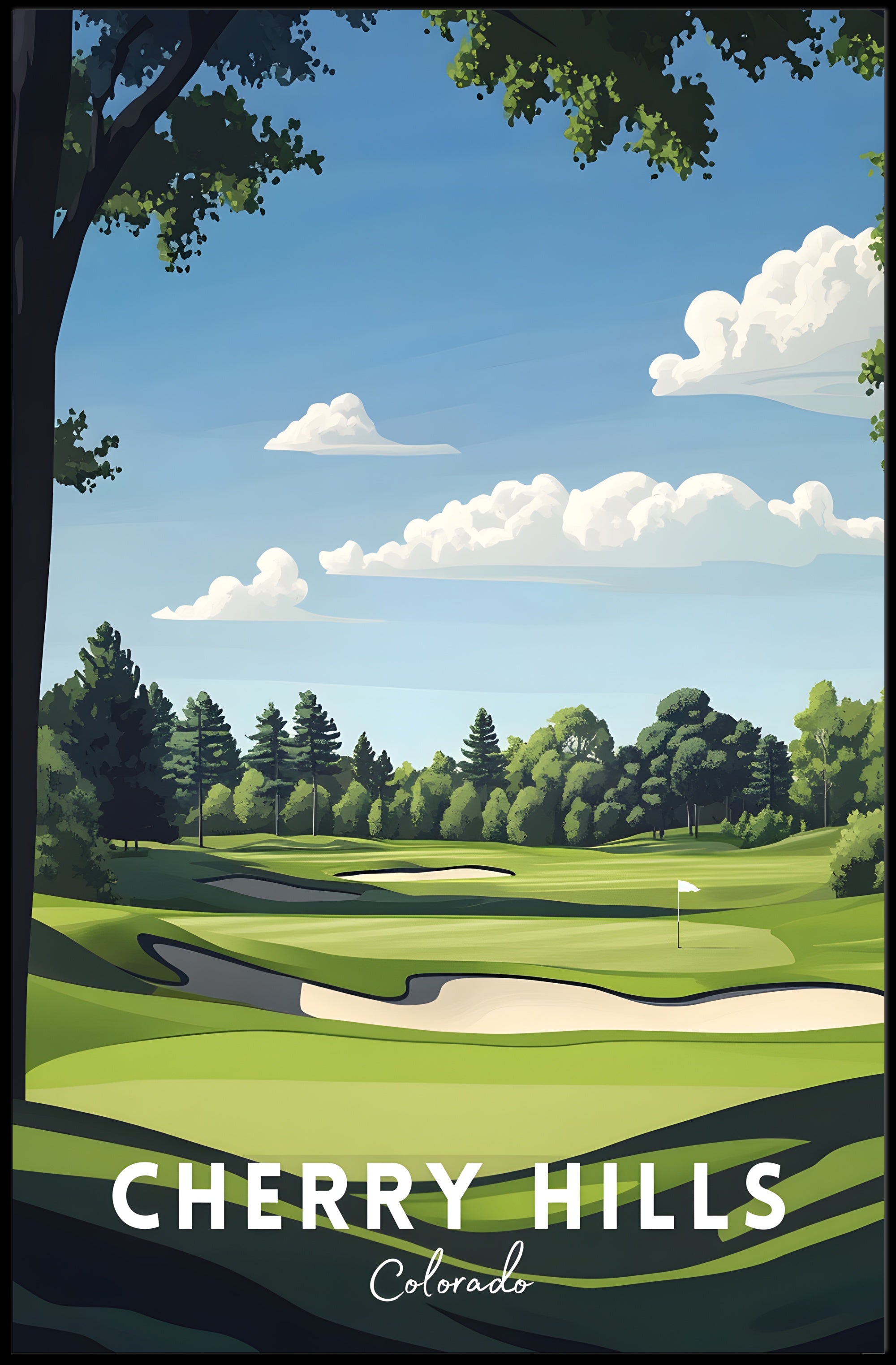 Cherry Hills Golf Course Scenic Sports Poster