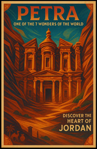 Petra One of the 7 Wonders of the World Poster
