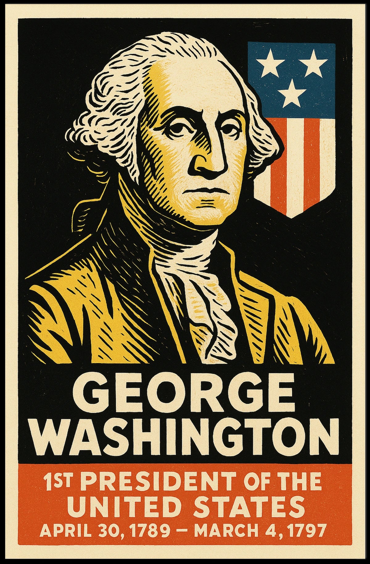George Washington 1St President Poster