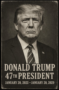 Donald Trump 47th President Patriotic Wall Poster