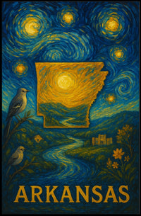 Arkansas Starry Night Poster