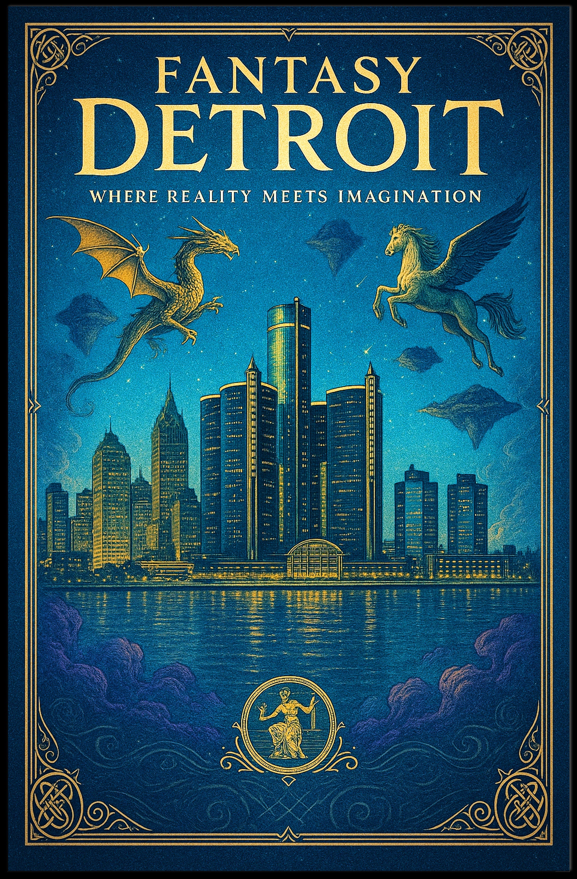 Fantasy Detroit Poster PosterGoat