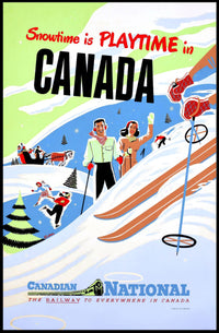 Canadian Winter Skiing Adventures: Vintage Travel Poster PosterGoat