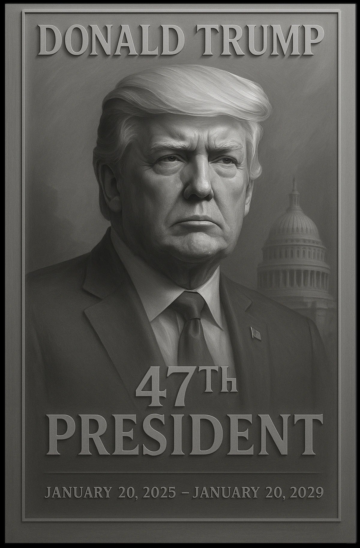 Donald Trump 47th President Poster