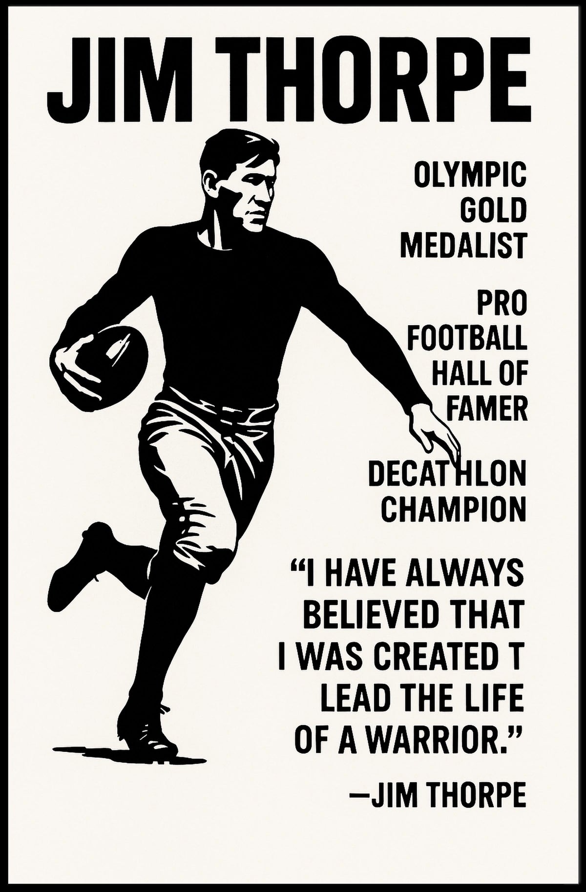 Celebrating Jim Thorpe A Legendary Athlete Jim Thorpe Poster