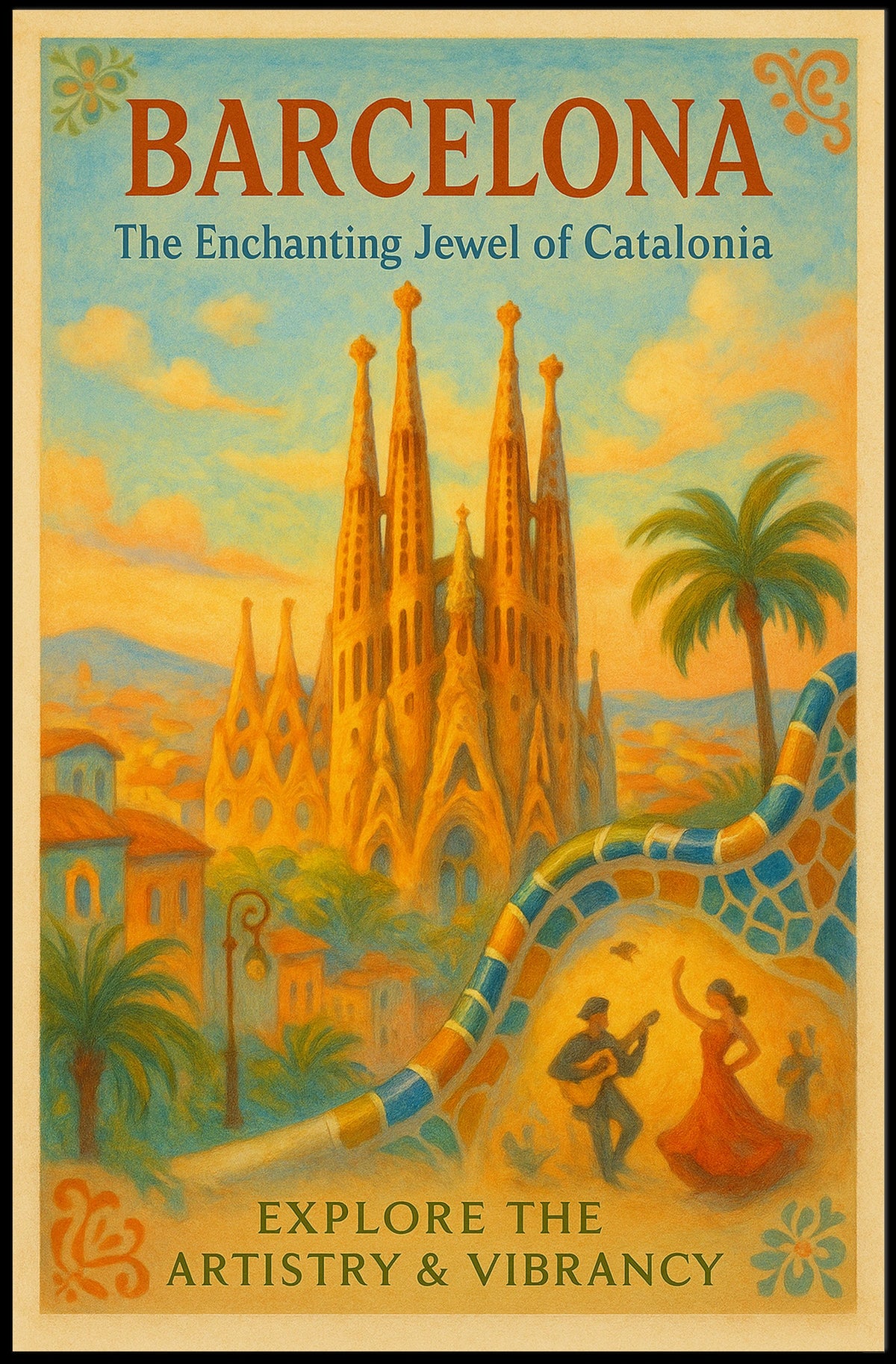 Barcelona The Enchanting Jewel of Catalonia Poster