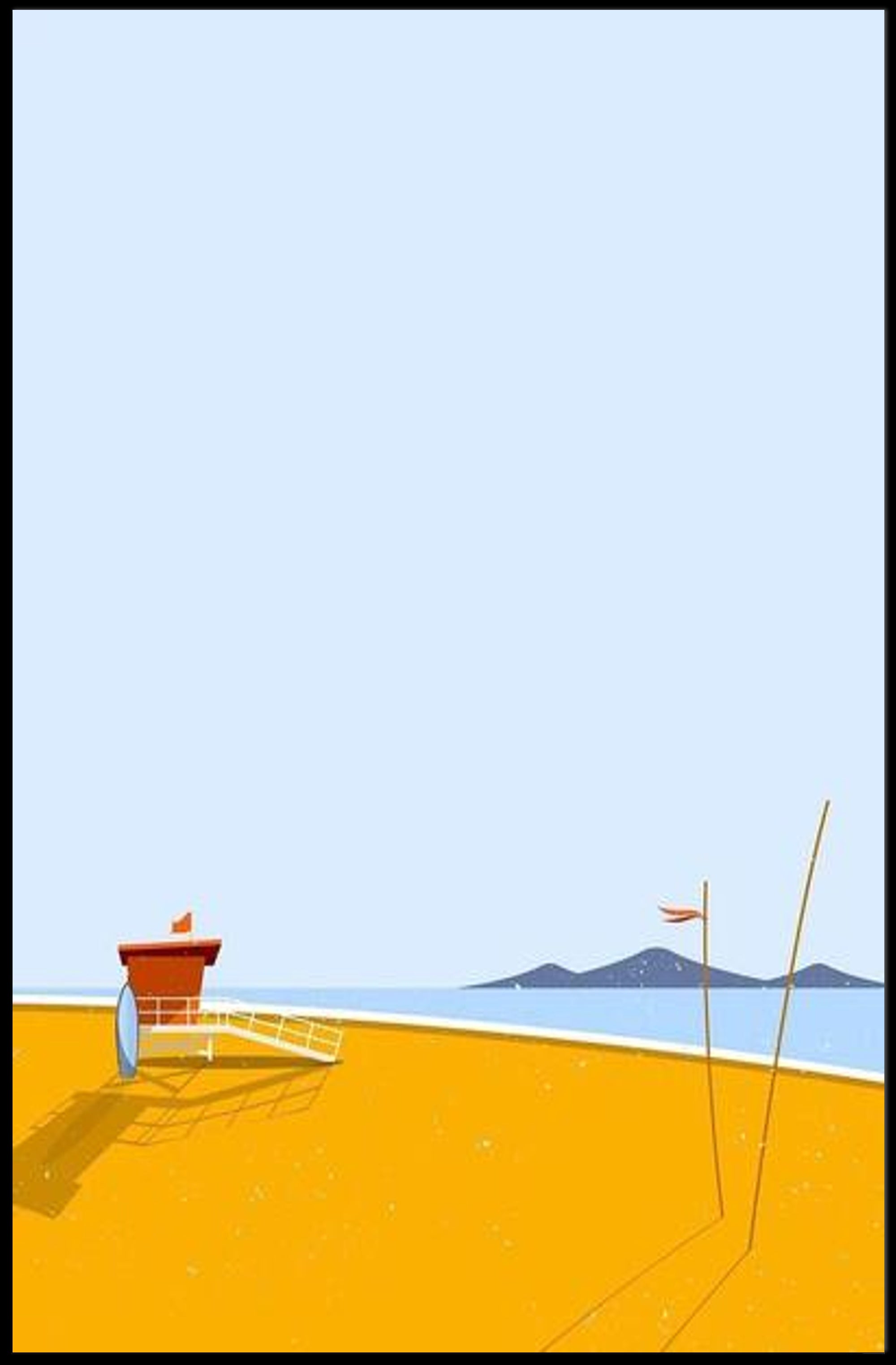 Tranquil Beach Scene Poster PosterGoat