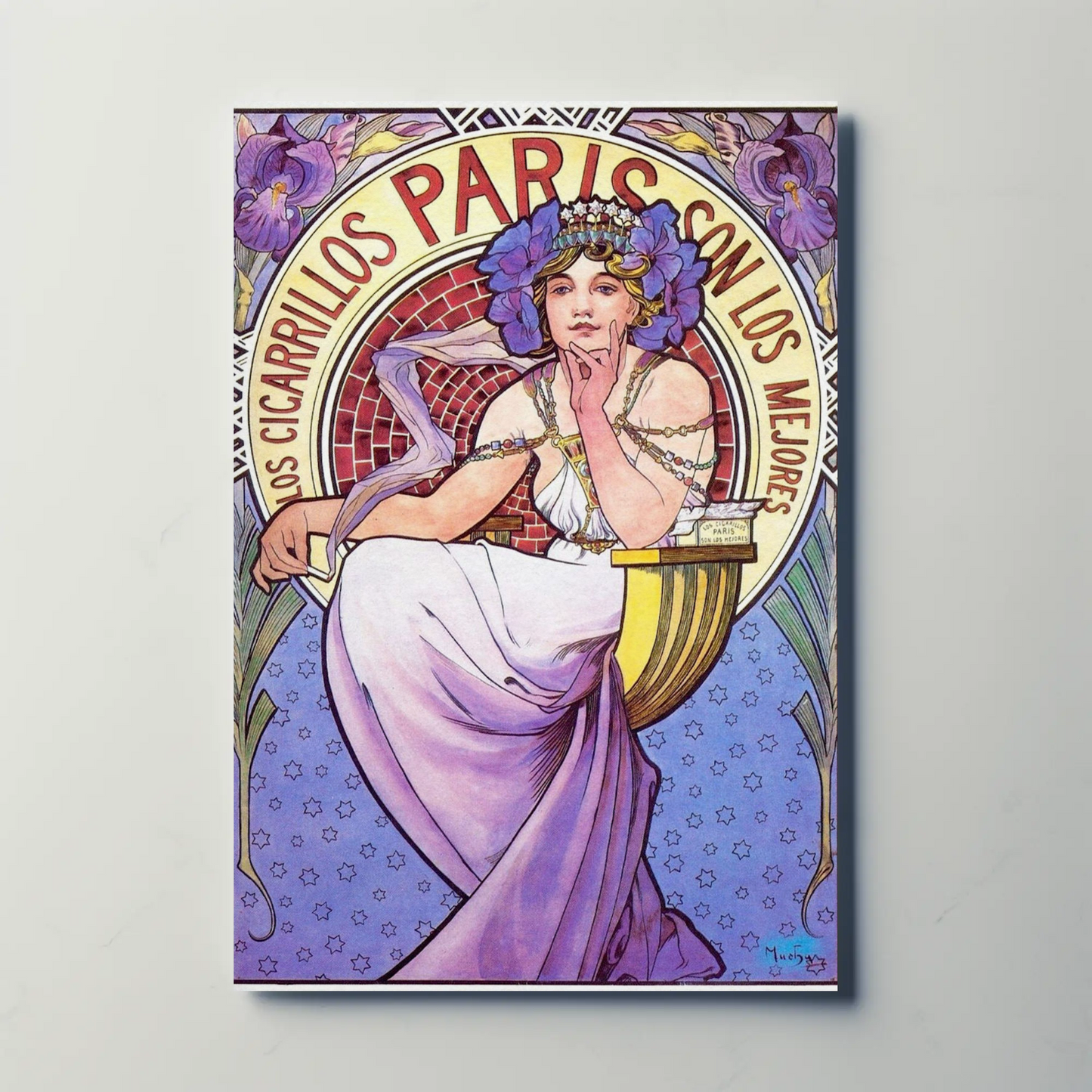 Paris Cigarette Art Nouveau Vintage Travel Poster