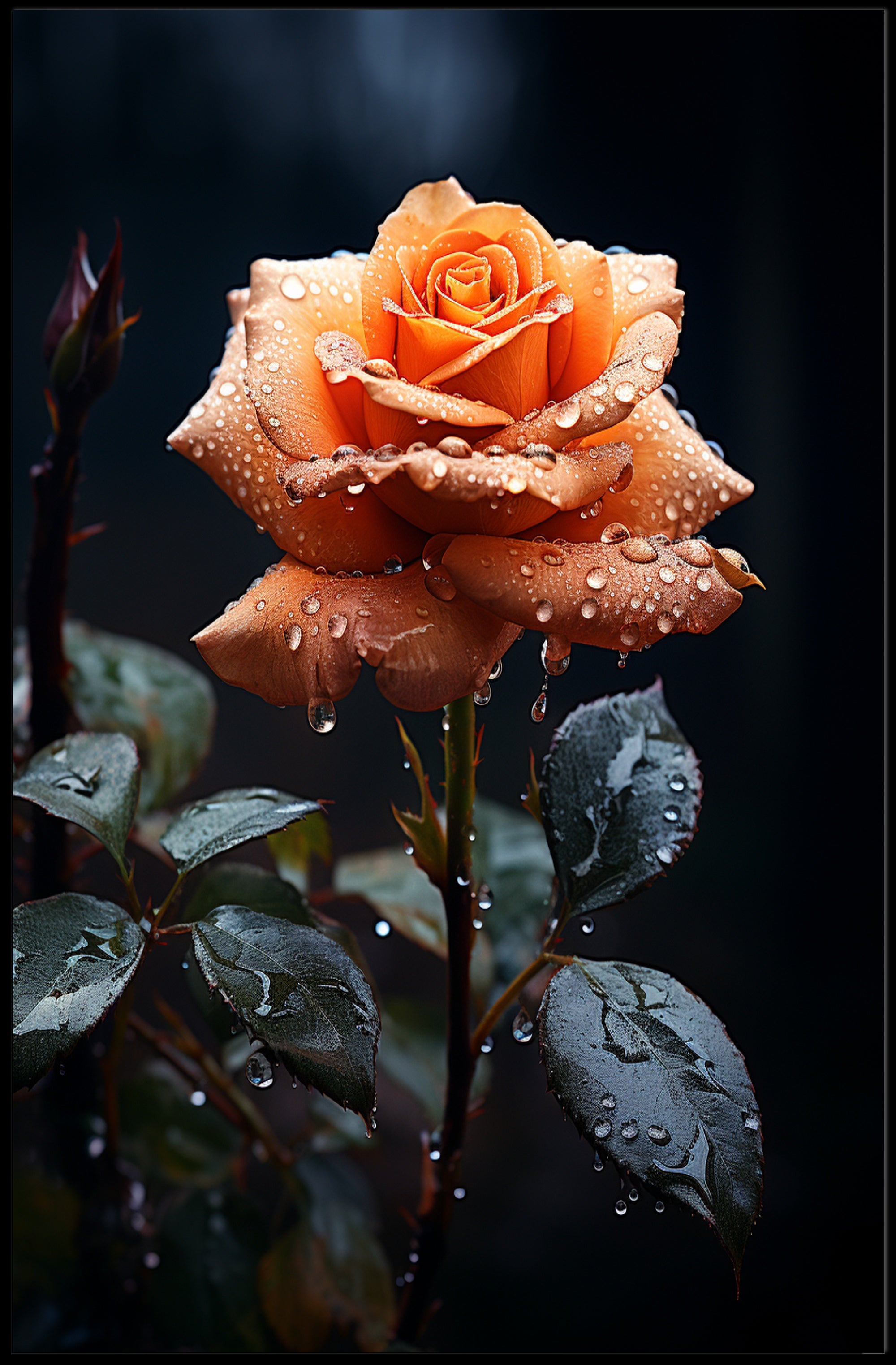 Dew-Kissed Rose Poster PosterGoat