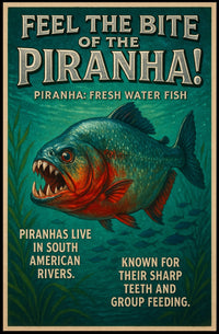 Feel the Bite of the Piranha Poster