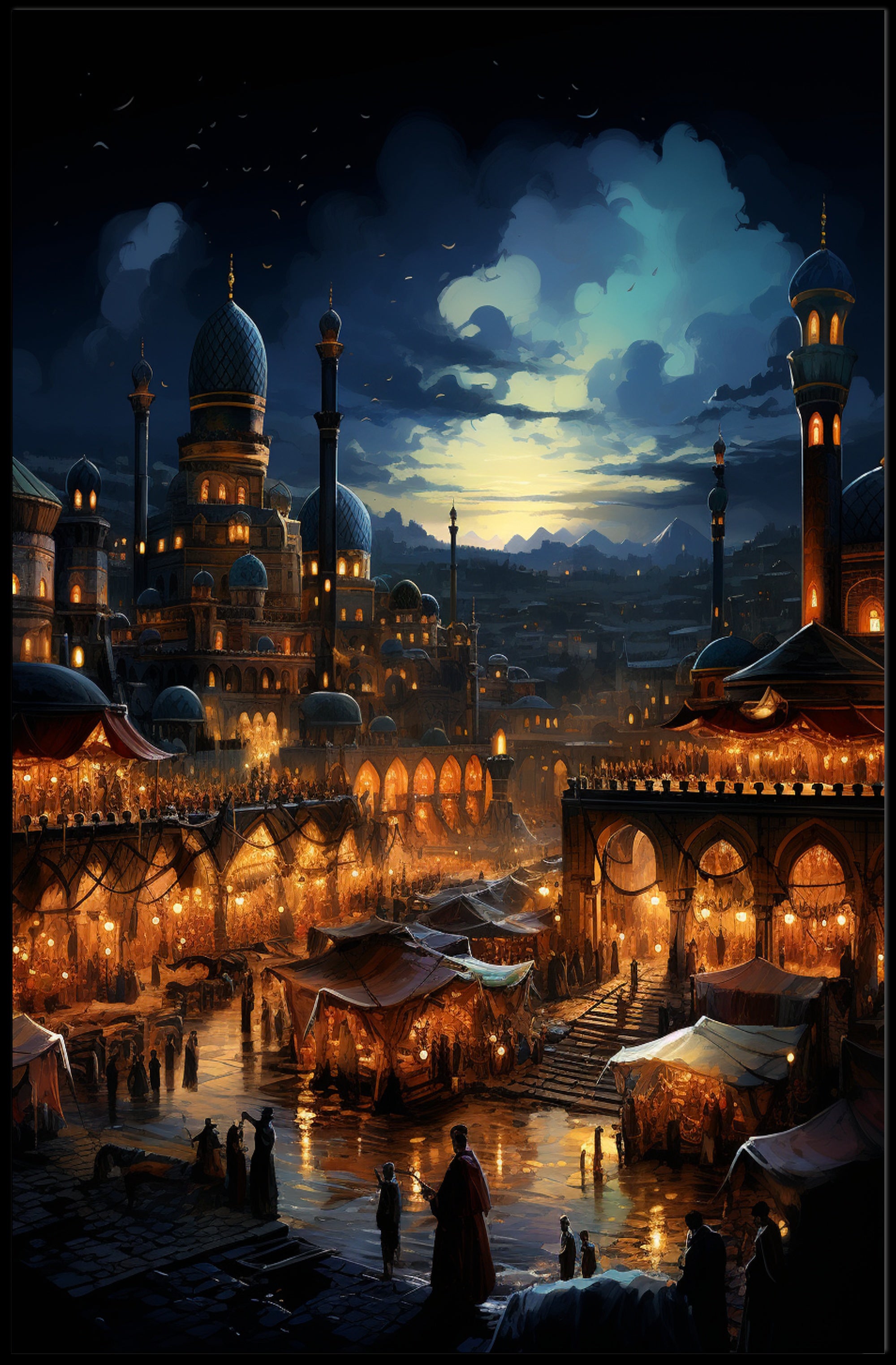 Enchanted Bazaar At Dusk Poster