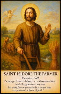 Saint Isidore the Farmer Poster PosterGoat