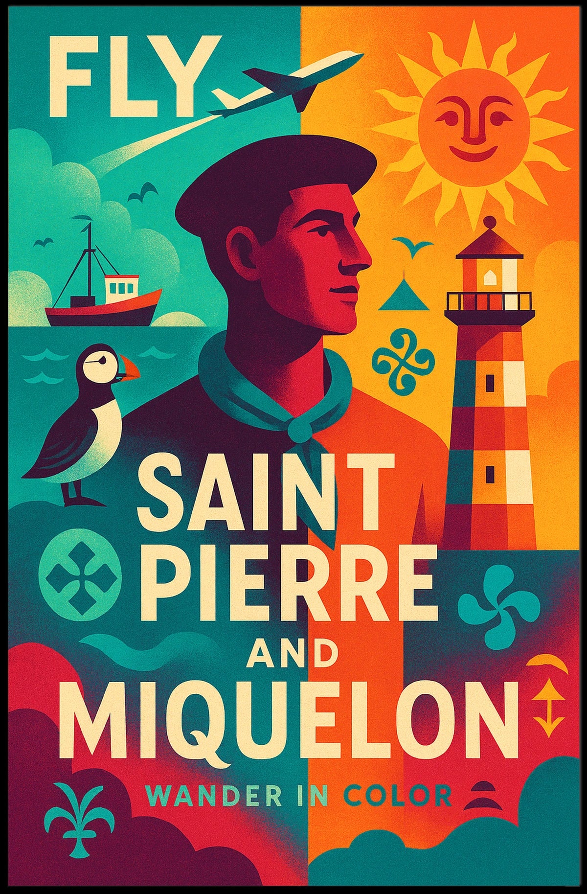 Fly to Saint Pierre and Miquelon Poster