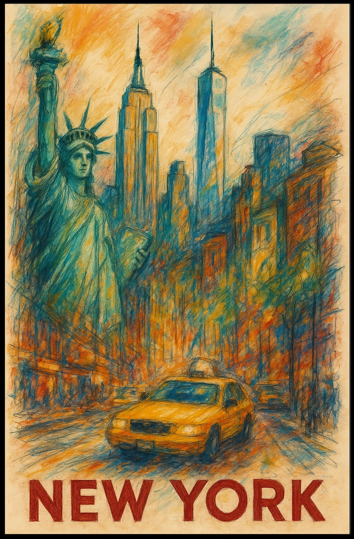 Vibrant New York City Poster