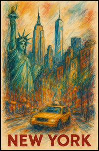 Vibrant New York City Poster