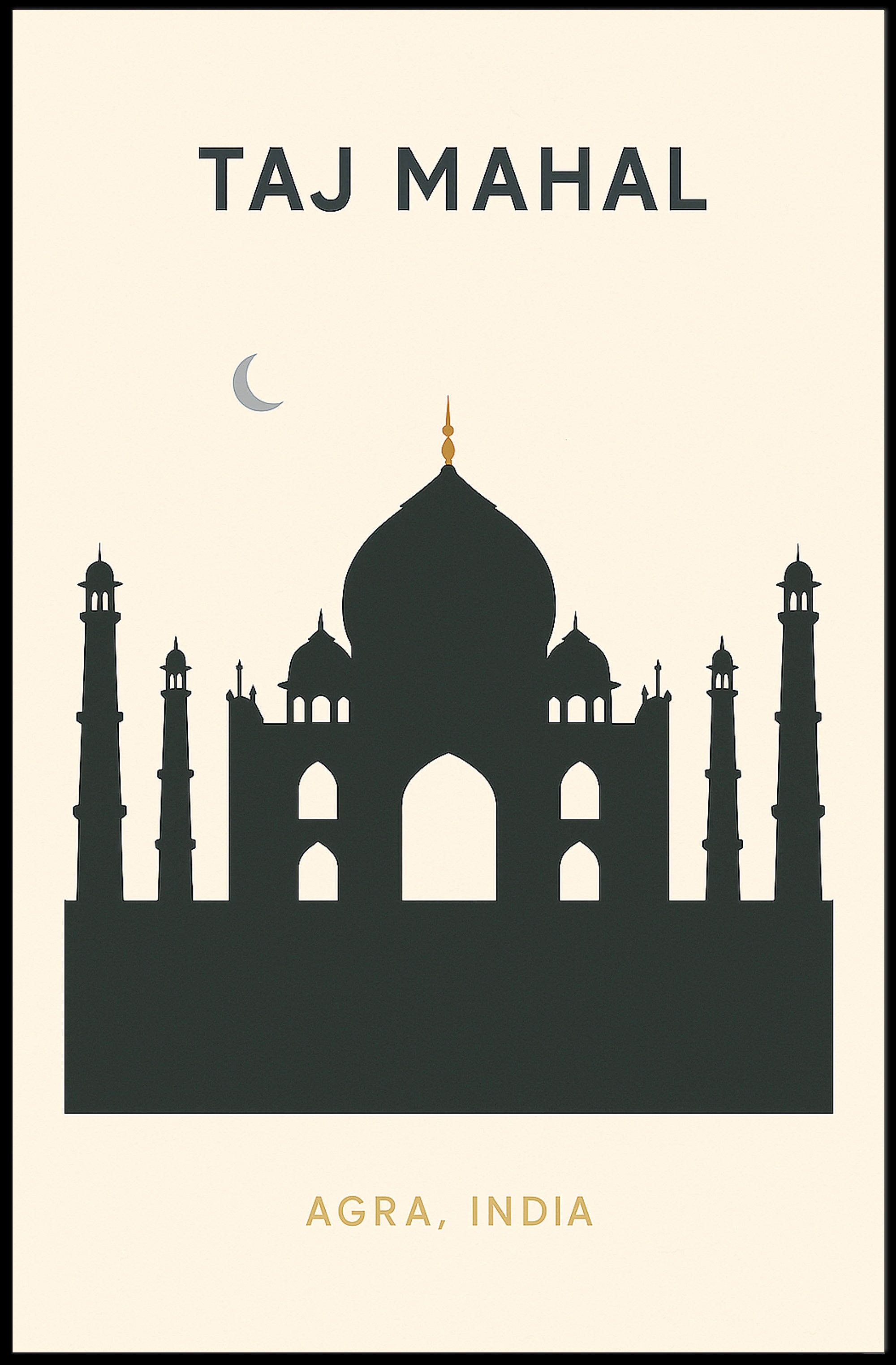 Taj Mahal Agra, India Poster PosterGoat