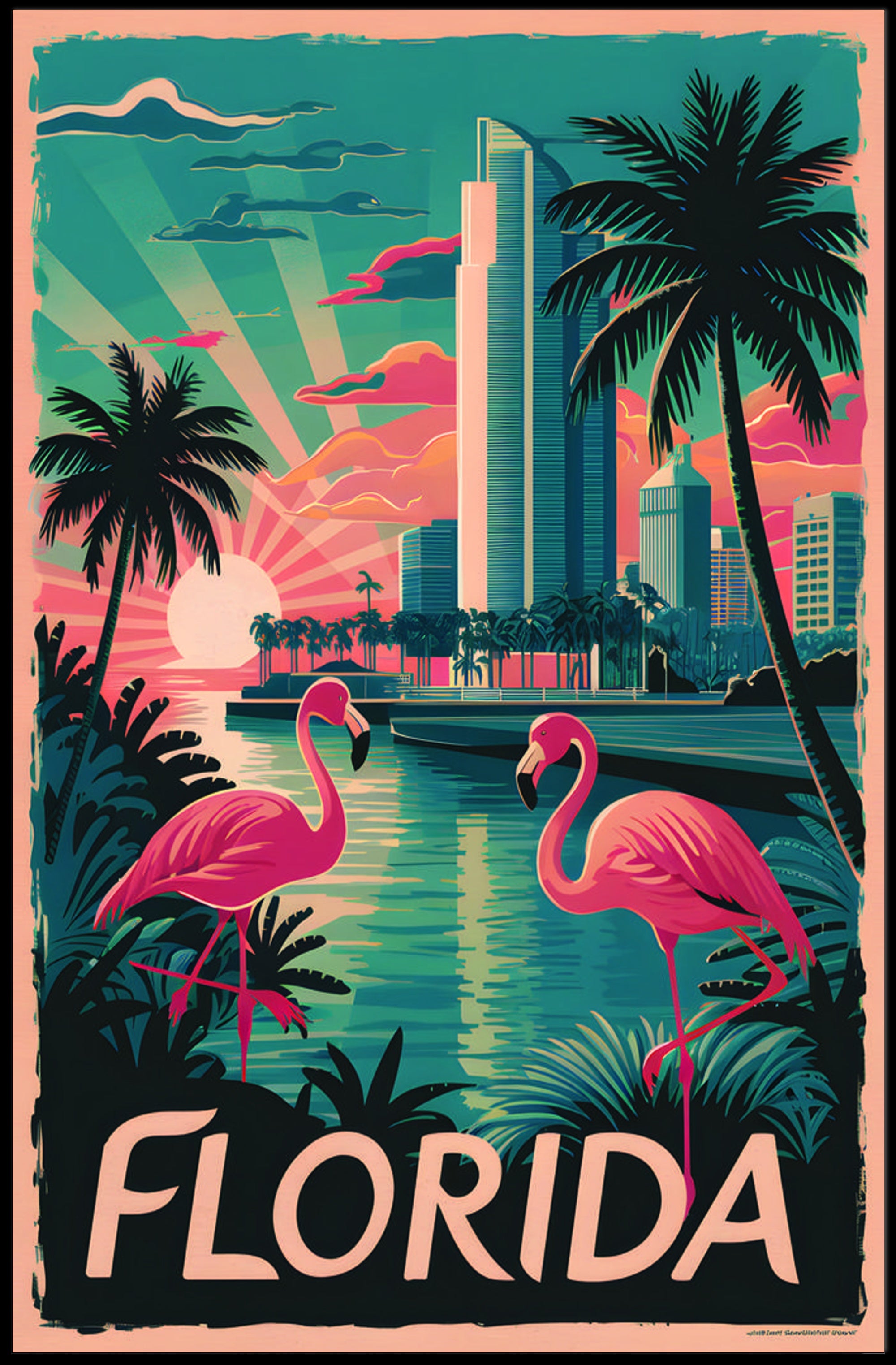 Vibrant Florida Sunset Poster