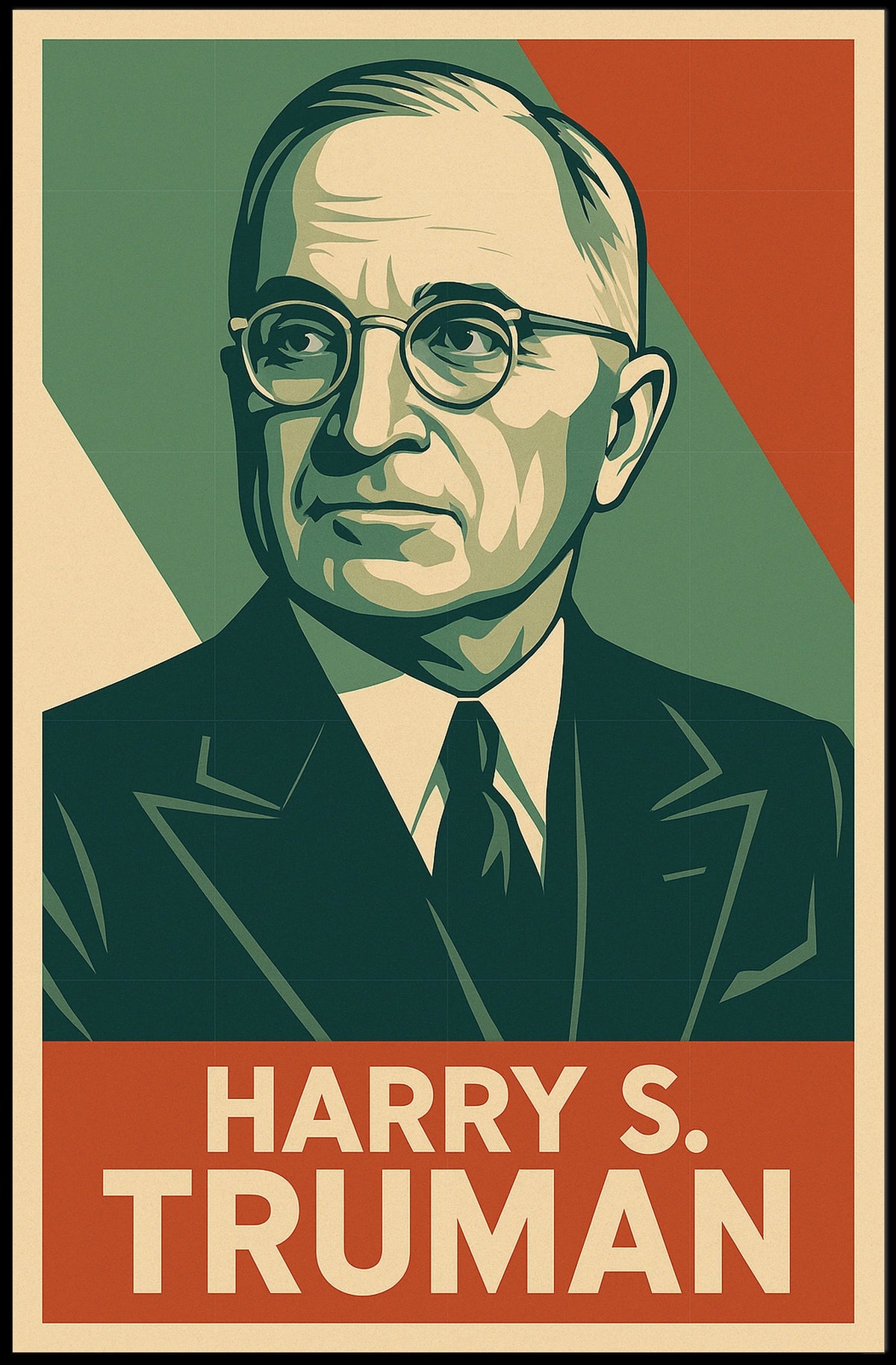 Harry S Truman Realism Photography Patriotic Poster