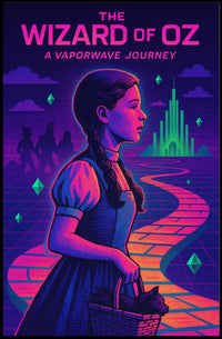 Vaporwave Wizard of Oz Fantasy or Mythology Poster PosterGoat