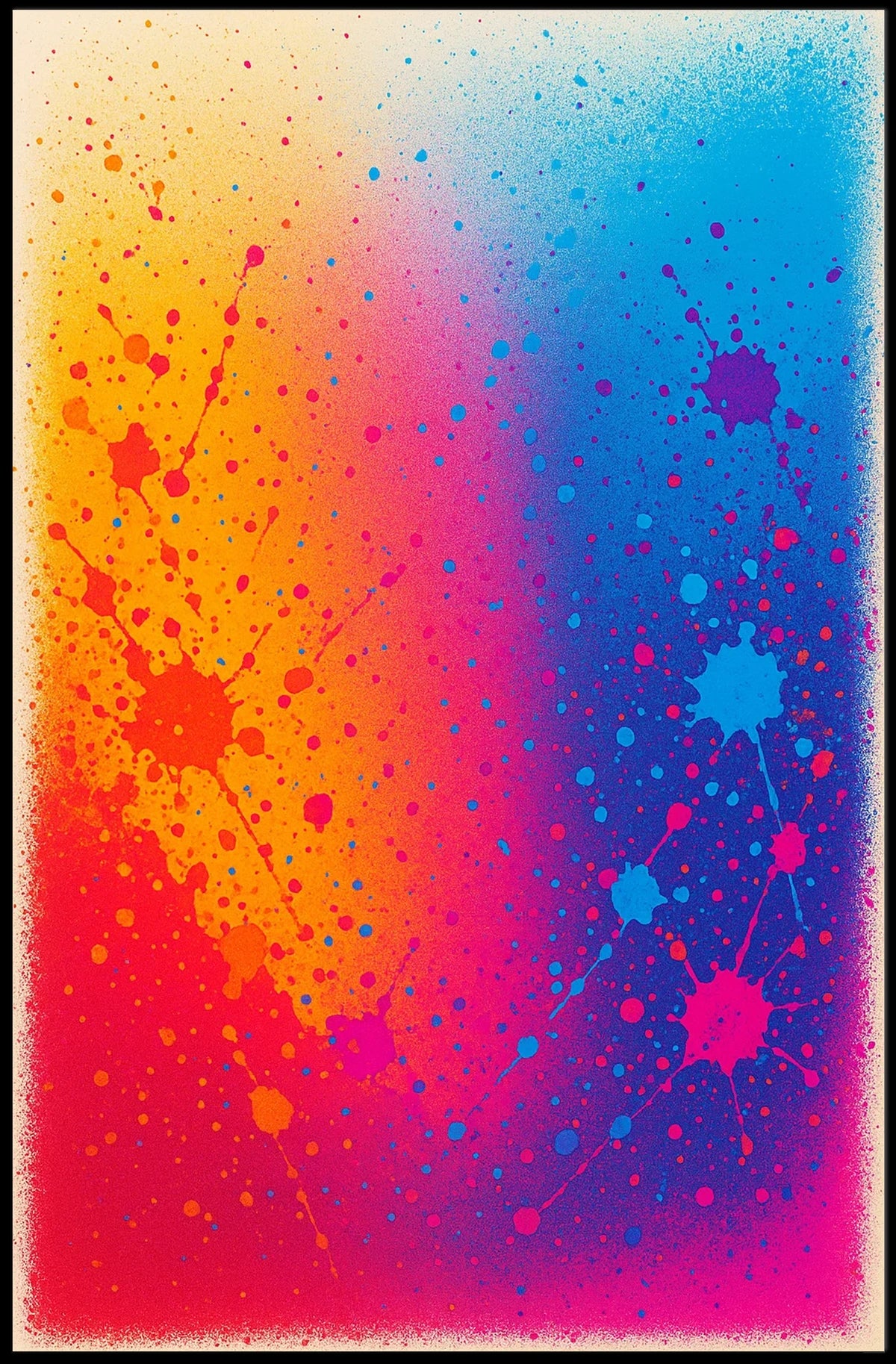 Colorful Splatter Art Poster