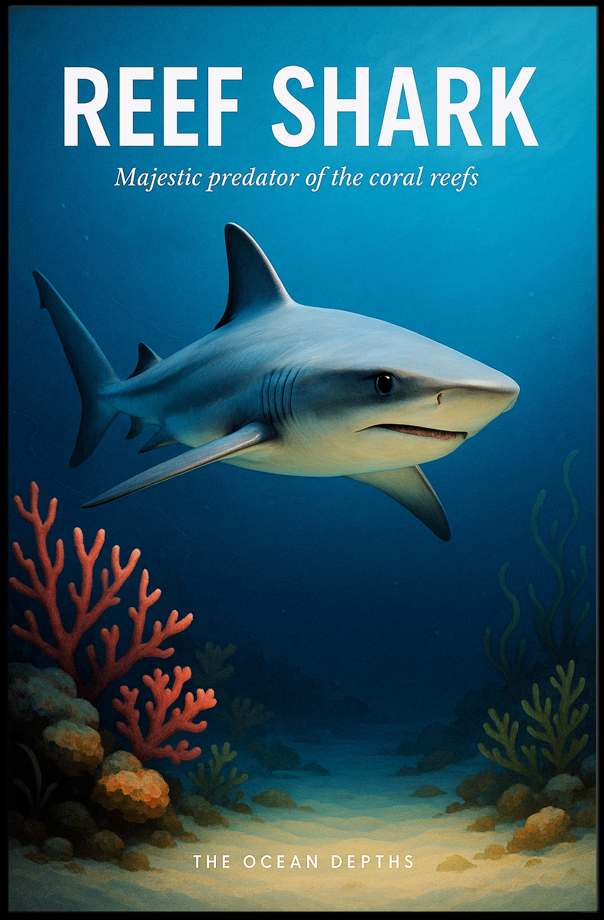 Reef Shark Majestic Predator Poster PosterGoat