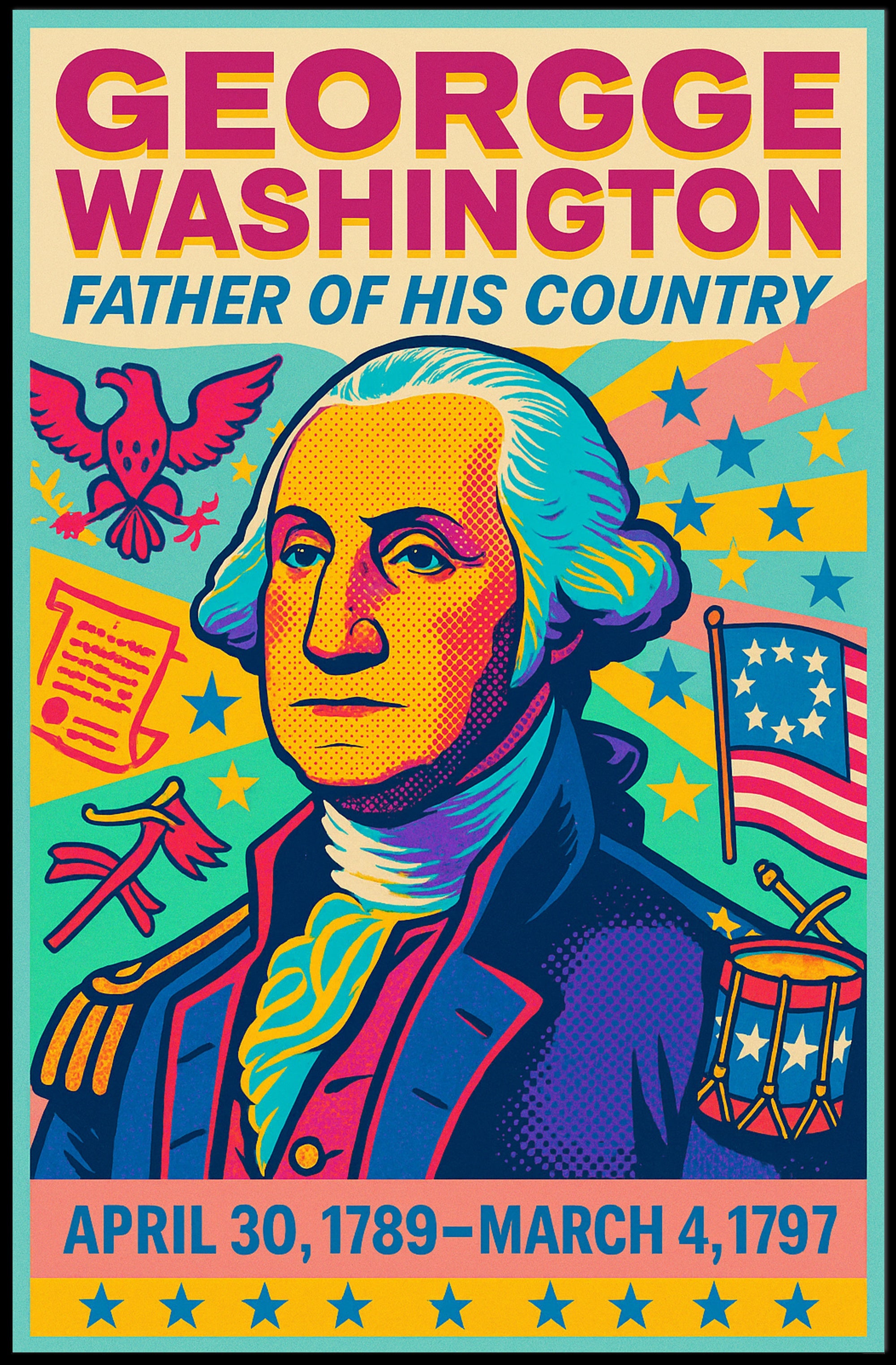 George Washington Father of His Country Poster PosterGoat