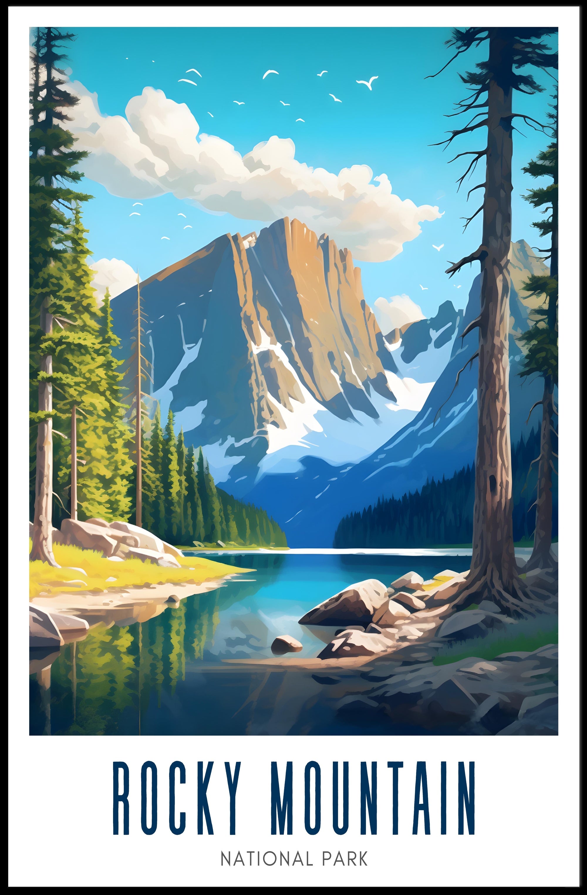 Rocky Mountain National Park Scenic Poster Print