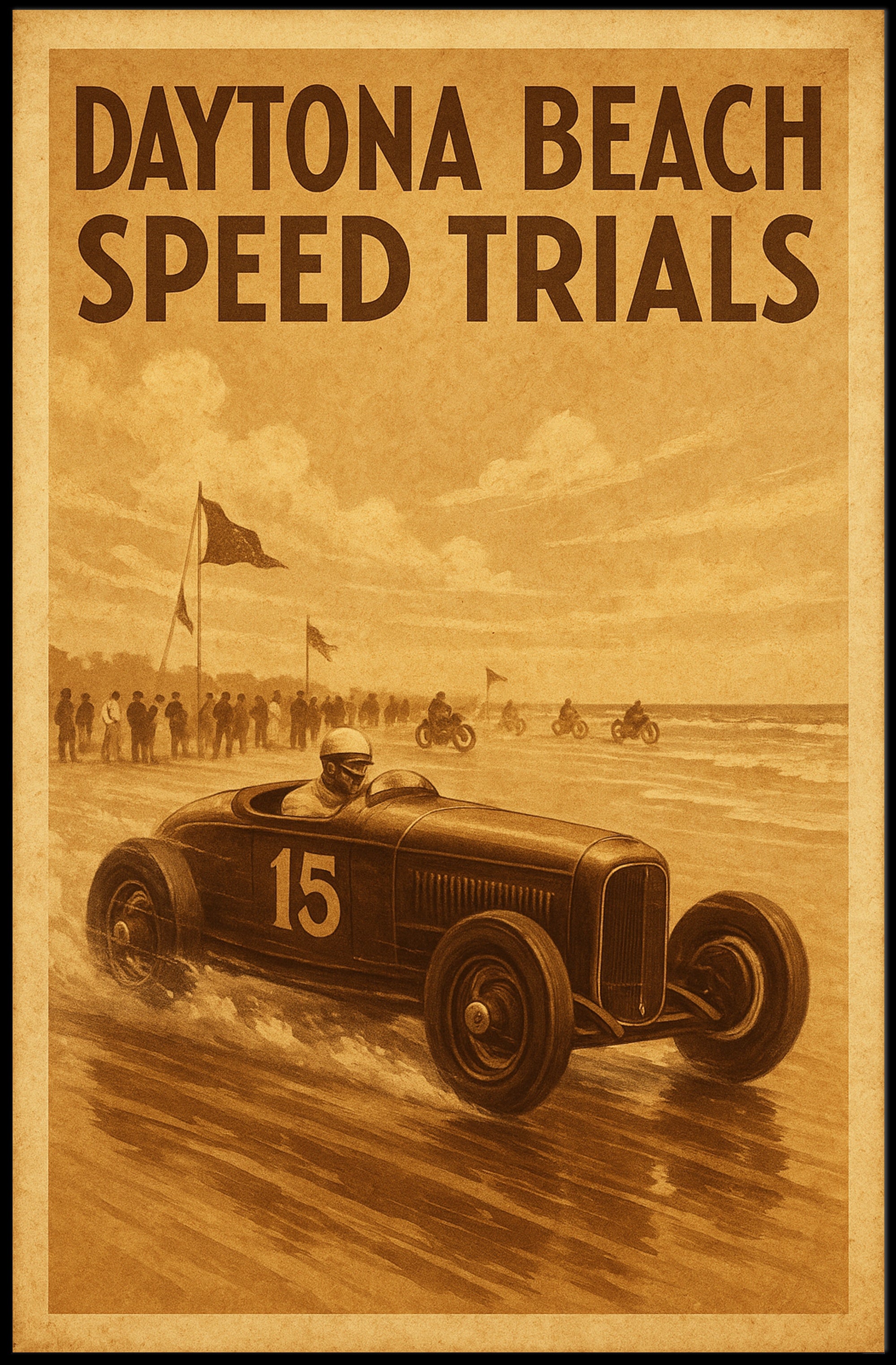Daytona Beach Speed Trials Poster PosterGoat